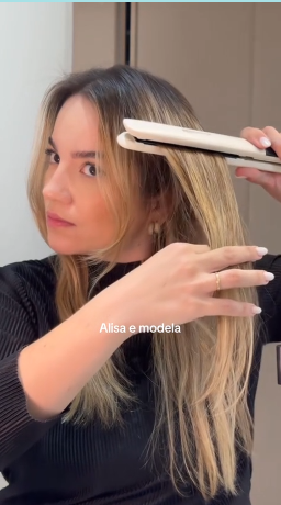 Chapinha 2 Em 1 Alisador e Modelador de Cachos Profissional  MAIMEITE